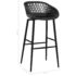 vidaXL Bar Chairs 4 pcs Black - Image 7