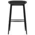 vidaXL Bar Chairs 4 pcs Black - Image 3