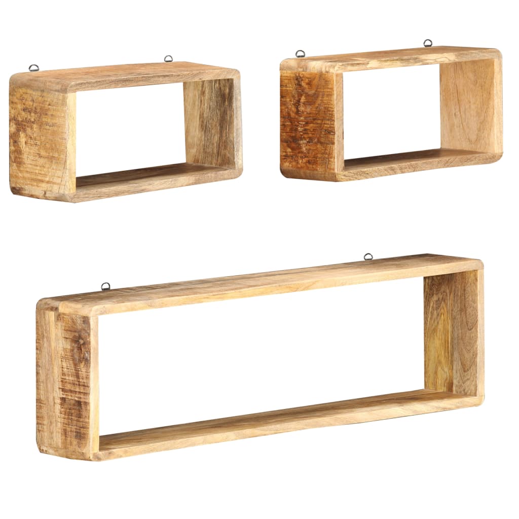 8719883791920_a_en_hd_1 vidaXL 3 Piece Wall Cube Shelf Set Soild Mango Wood - Image 1