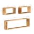 vidaXL 3 Piece Wall Cube Shelf Set Soild Mango Wood - Image 5