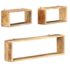 vidaXL 3 Piece Wall Cube Shelf Set Soild Mango Wood - Image 6