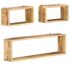 vidaXL 3 Piece Wall Cube Shelf Set Soild Mango Wood - Image 9
