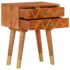 vidaXL Bedside Cabinet 43x30x58 cm Solid Mango Wood - Image 2
