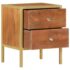 vidaXL Bedside Cabinet 40x35x50 cm Solid Mango Wood - Image 2