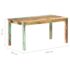 vidaXL Dining Table Solid Reclaimed Wood 160x80x76 cm - Image 7