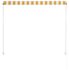 vidaXL Retractable Awning 100x150 cm Yellow and White - Image 5