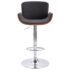 vidaXL Bar Stool Grey Fabric - Image 2