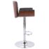 vidaXL Bar Stool Grey Fabric - Image 3