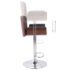 vidaXL Bar Stool Grey Fabric - Image 5