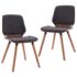 vidaXL Dining Chairs 2 pcs Grey Fabric - Image 2