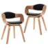 vidaXL Dining Chairs 2 pcs Bent Wood and Faux Leather - Image 2
