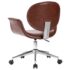 vidaXL Swivel Dining Chair Brown Faux Leather - Image 4