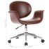 vidaXL Swivel Dining Chair Brown Faux Leather - Image 9