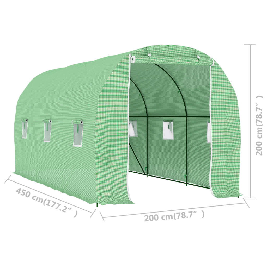 8719883796260_g_en_hd_9 vidaXL Greenhouse 9 m² 4.5x2x2 m - Image 11