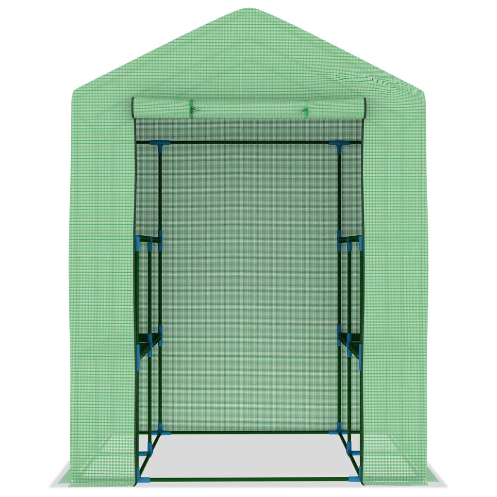 8719883796284_g_en_hd_2 vidaXL Greenhouse with Shelves Steel 143x143x195 cm - Image 4
