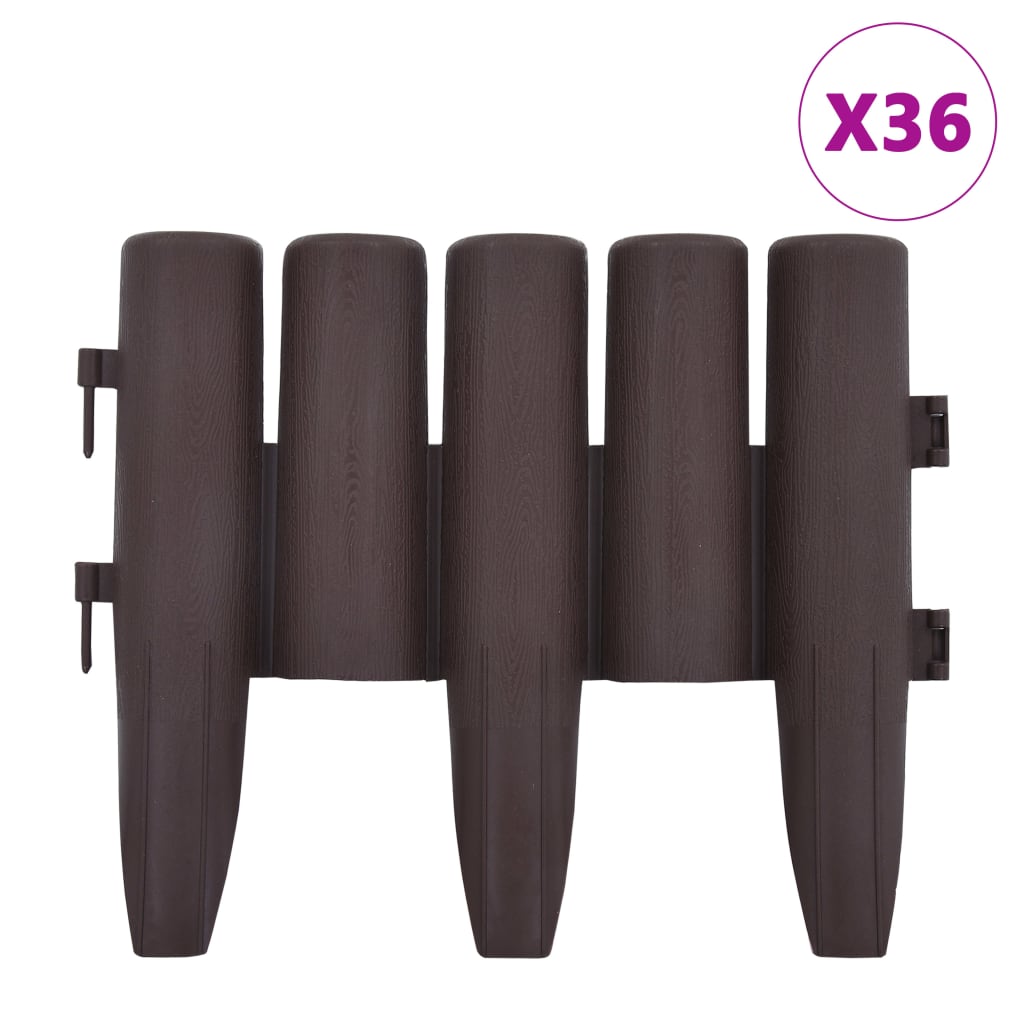 8719883796529_a_en_hd_1 vidaXL Lawn Edgings 36 pcs Brown 10 m PP - Image 2