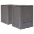 vidaXL Garden Composters 2 pcs Brown 60x60x83 cm 600 L Plastic Rattan