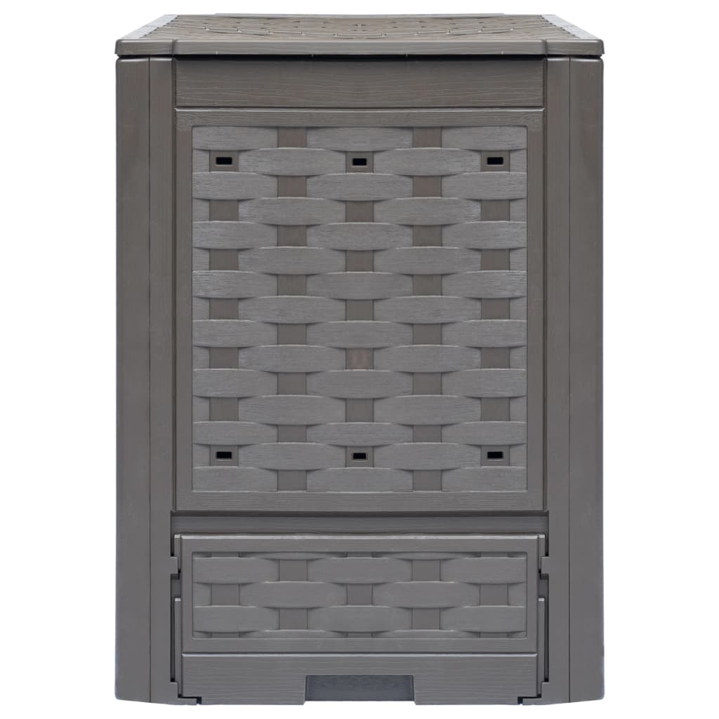 8719883796734_g_en_hd_1 vidaXL Garden Composters 2 pcs Brown 60x60x83 cm 600 L Plastic Rattan - Image 2