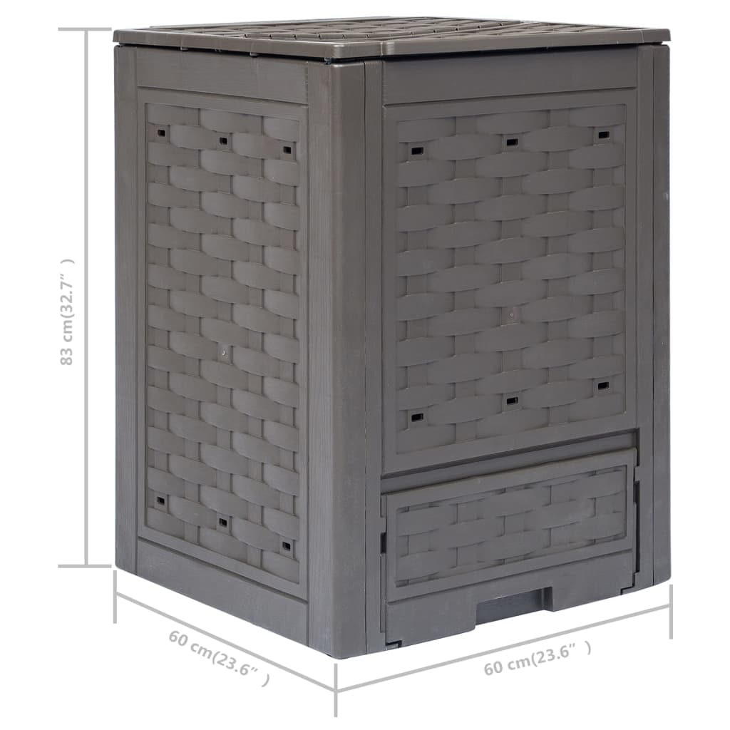 8719883796734_g_en_hd_6 vidaXL Garden Composters 2 pcs Brown 60x60x83 cm 600 L Plastic Rattan - Image 7