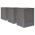 vidaXL Garden Composters 3 pcs Brown 60x60x83 cm 900 L Plastic Rattan