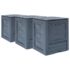 vidaXL Garden Composters 3 pcs Grey 60x60x73 cm 780 L
