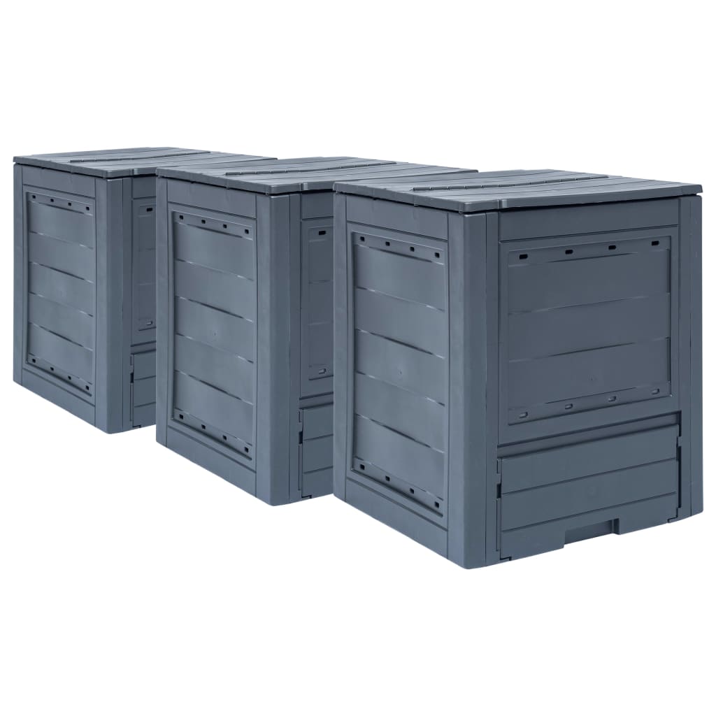8719883796765_a_en_hd_1 vidaXL Garden Composters 3 pcs Grey 60x60x73 cm 780 L - Image 1