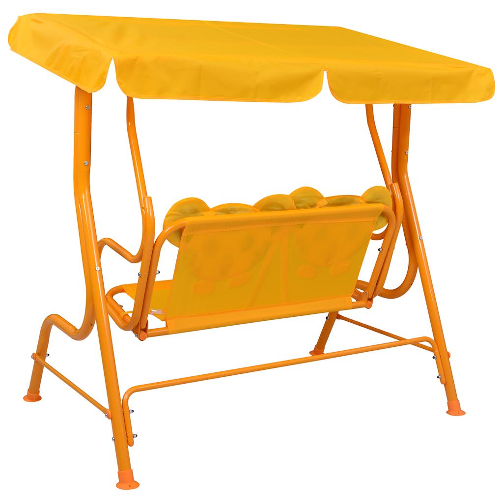 8719883798219_g_en_hd_3 vidaXL Kids Swing Bench Yellow 115x75x110 cm Fabric - Image 4