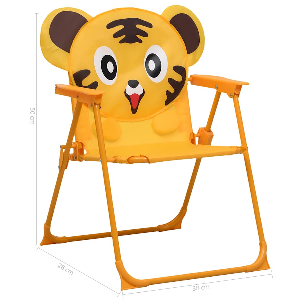 8719883798233_g_en_hd_8 vidaXL 3 Piece Kids' Garden Bistro Set with Parasol Yellow - Image 9