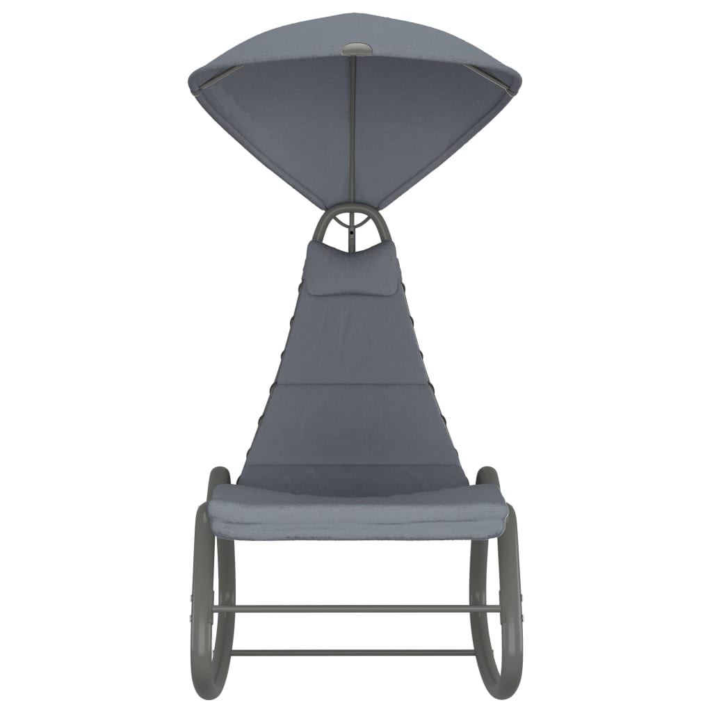 8719883798370_g_en_hd_1 vidaXL Garden Swing Chair Grey 160x80x195 cm Fabric - Image 2