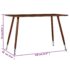 vidaXL Dining Table Brown 120x60x74 cm MDF - Image 6