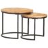 vidaXL Nesting Tables 2 pcs Solid Wood Acacia