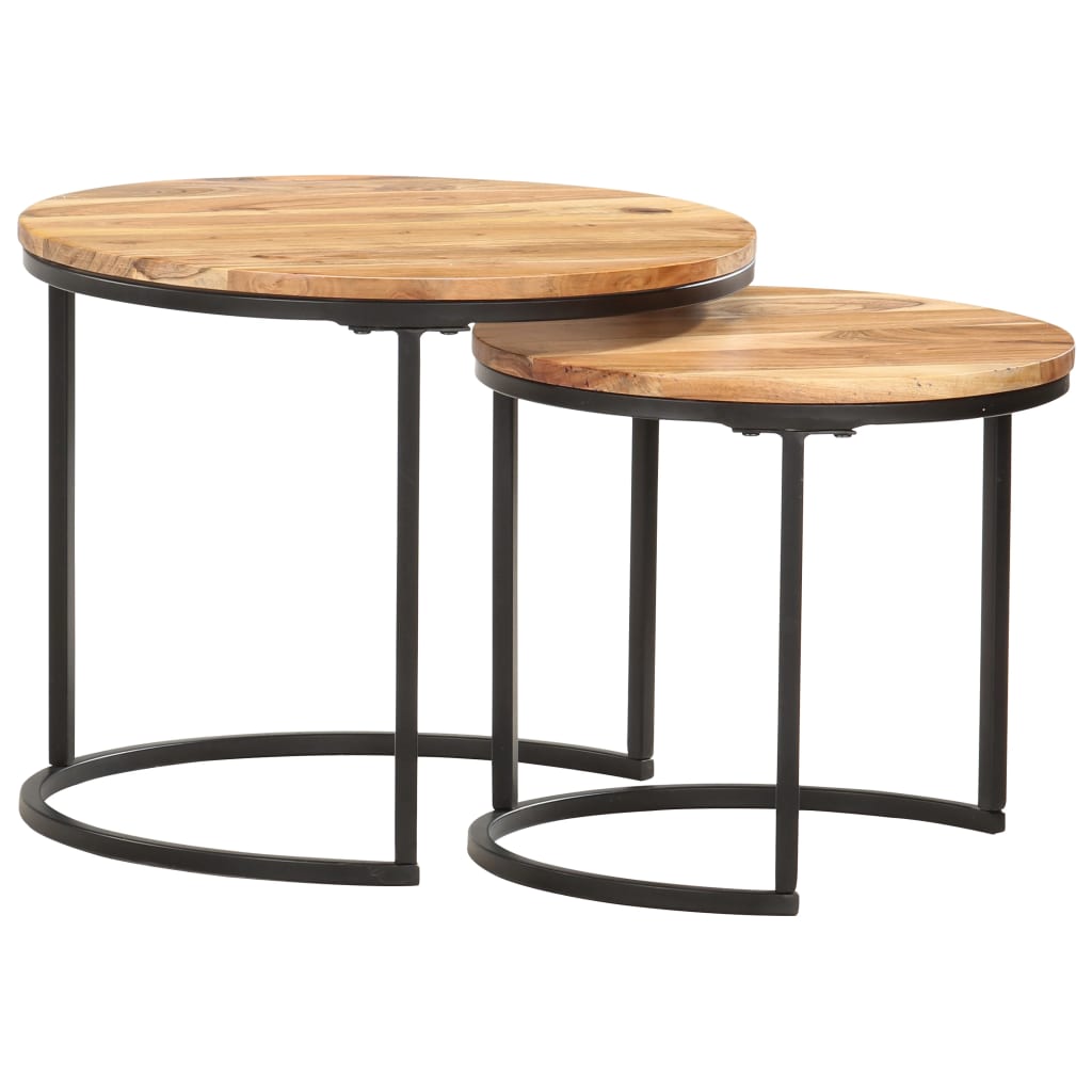 8719883803173_a_en_hd_1 vidaXL Nesting Tables 2 pcs Solid Wood Acacia - Image 1