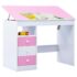 vidaXL Children Drawing Study Desk Tiltable Pink and White - Image 2