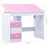 vidaXL Children Drawing Study Desk Tiltable Pink and White - Image 11