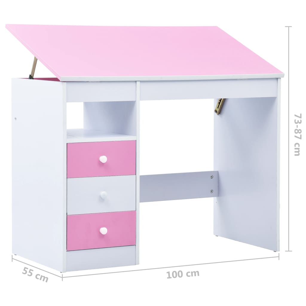 8719883806990_g_en_hd_10 vidaXL Children Drawing Study Desk Tiltable Pink and White - Image 11