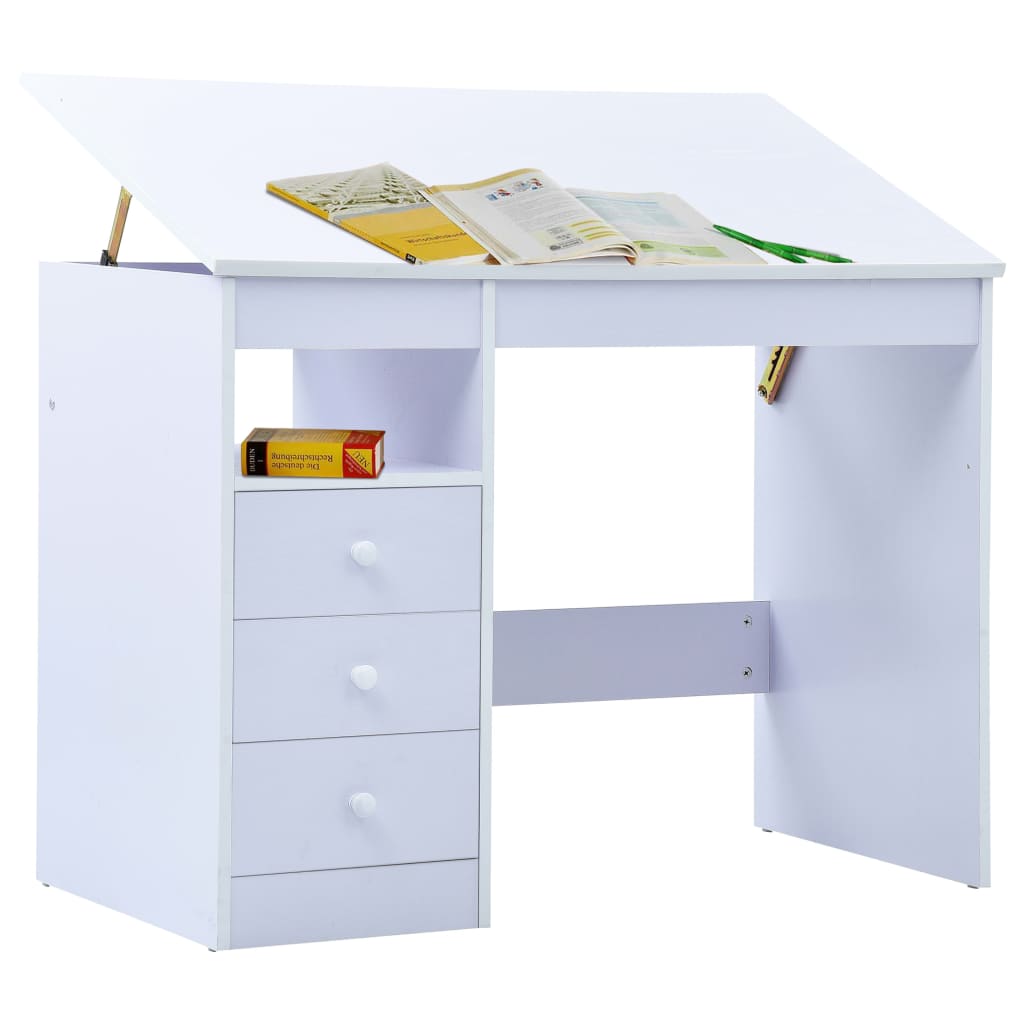 8719883807003_g_en_hd_1 vidaXL Children Drawing Study Desk Tiltable White - Image 2