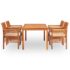 vidaXL 5 Piece Outdoor Dining Set with Cushions Solid Wood Acacia - Image 2