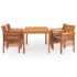 vidaXL 5 Piece Outdoor Dining Set with Cushions Solid Wood Acacia - Image 2