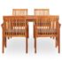 vidaXL 5 Piece Outdoor Dining Set with Cushions Solid Wood Acacia - Image 3