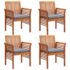 vidaXL 5 Piece Outdoor Dining Set with Cushions Solid Wood Acacia - Image 4