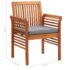 vidaXL 5 Piece Outdoor Dining Set with Cushions Solid Wood Acacia - Image 9