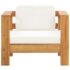 vidaXL 4 Piece Garden Lounge Set with Cushions Cream Solid Acacia Wood - Image 3