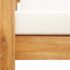 vidaXL 4 Piece Garden Lounge Set with Cushions Cream Solid Acacia Wood - Image 6