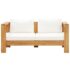 vidaXL 4 Piece Garden Lounge Set with Cushions Cream Solid Acacia Wood - Image 8
