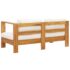 vidaXL 4 Piece Garden Lounge Set with Cushions Cream Solid Acacia Wood - Image 10