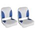 vidaXL Boat Seats 2 pcs Foldable Backrest With Blue-white Pillow 41x36x48 cm