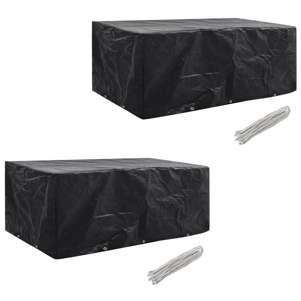 8719883809472_a_en_hd_1 vidaXL Garden Furniture Covers 2 pcs 8 Person Poly Rattan Set 10 Eyelets 229x113 cm - Image 1