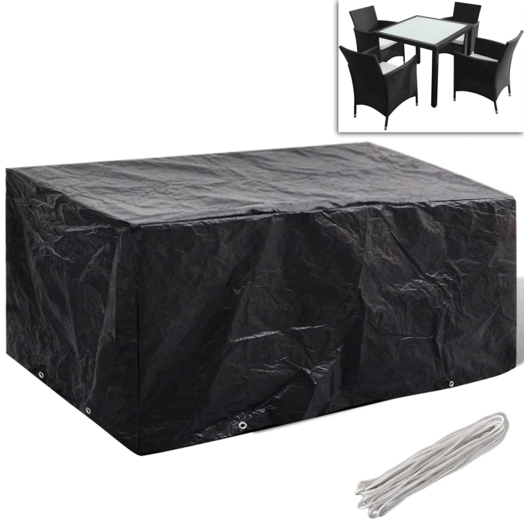 8719883809489_g_en_hd_1 vidaXL Garden Furniture Covers 2 pcs 4 Person Poly Rattan Set 8 Eyelets 180x140 cm - Image 2