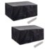 vidaXL Garden Furniture Covers 2 pcs 6 Person Poly Rattan Set 10 Eyelets 240x140 cm
