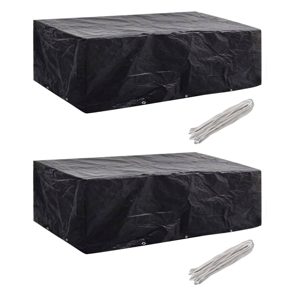 8719883809502_a_en_hd_1 vidaXL Garden Furniture Covers 2 pcs 8 Person Poly Rattan Set 10 Eyelets 300x140 cm - Image 1